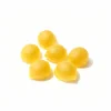 Lemon Squeezez THC lemon gummies arranged in a semi-circle on white – high strength edibles