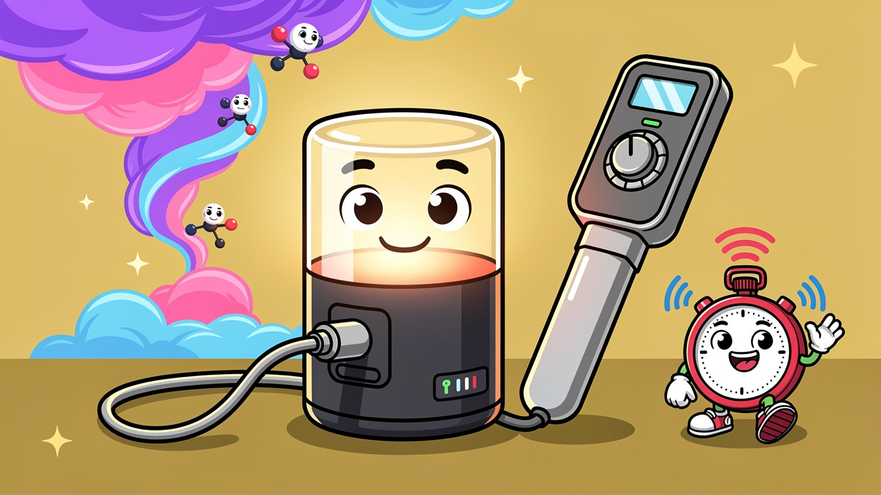 Cartoon showing good vaping habits to prevent burnt taste