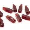 Five glossy cola bottle gummies for BudBuddies Bottle Rocketz