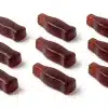 Bottle Rocketz 90mg THC cola gummies arranged on white background