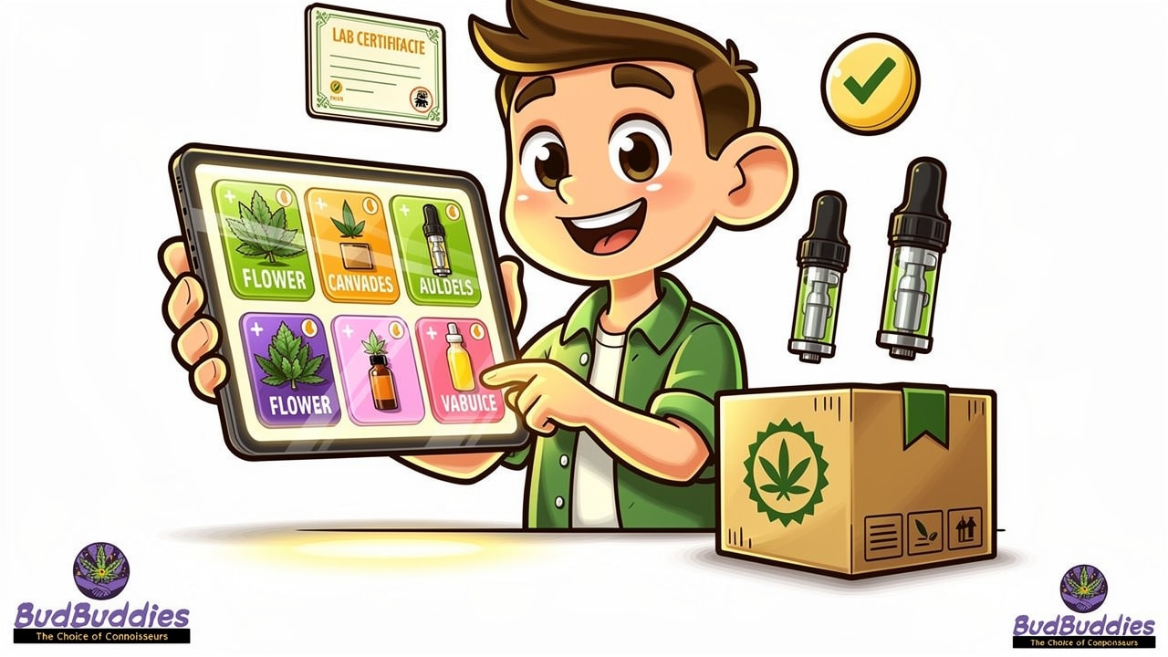 BudBuddies curated lab tested cannabis products with discreet UK delivery