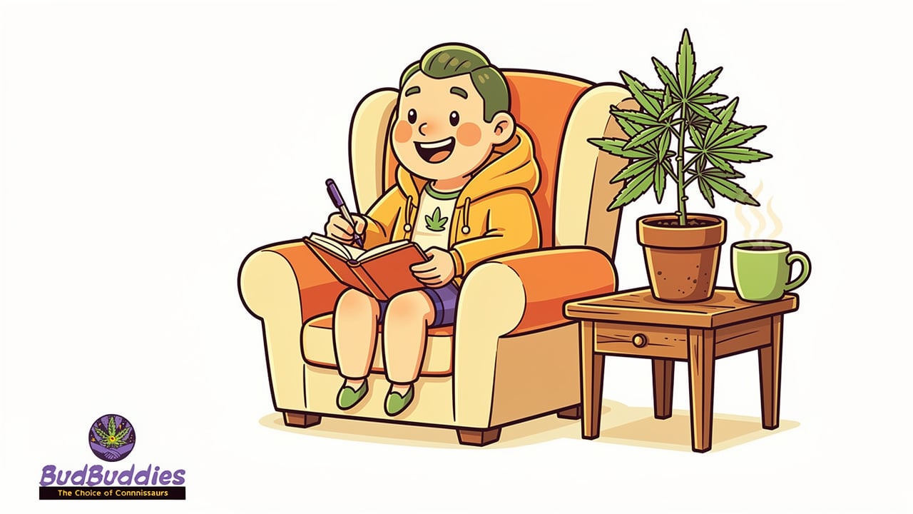 Person keeping a symptom diary before a cannabis prescription consultation