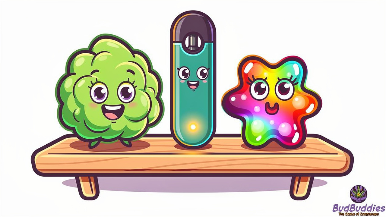 Cartoon flower, vape and edible characters for AK-47