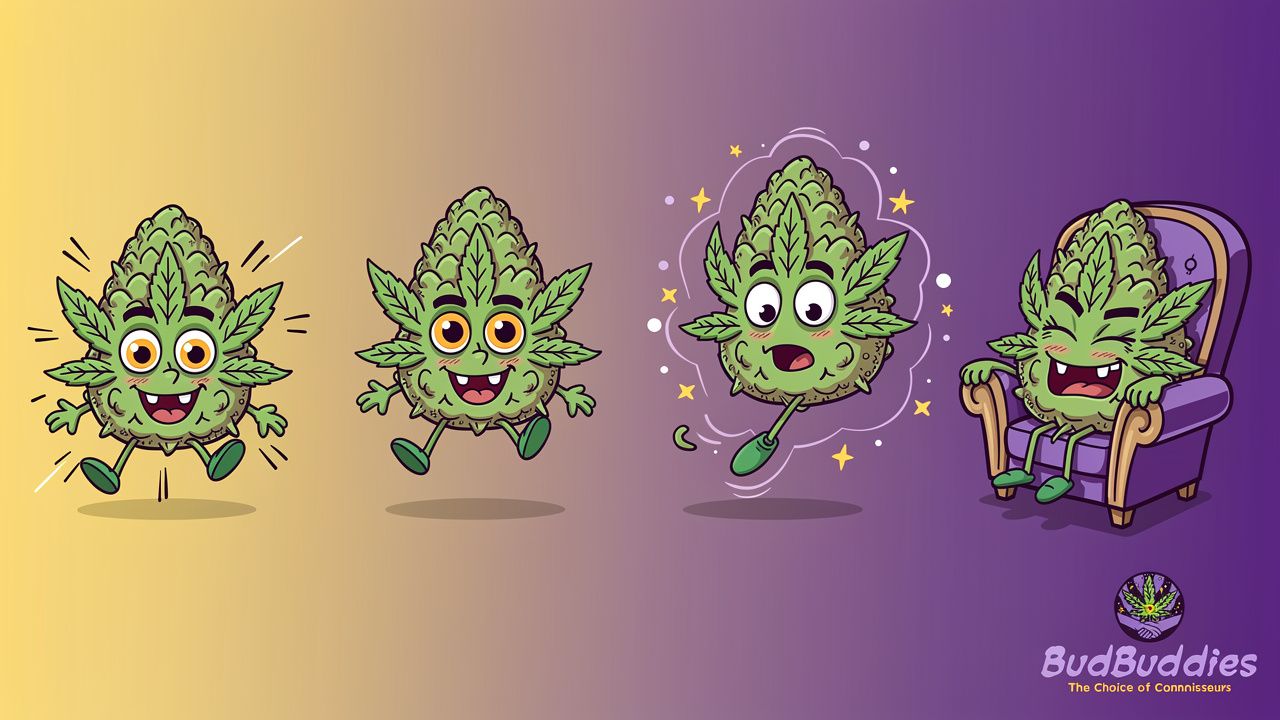 Cartoon showing stages of Animal Face strain effects