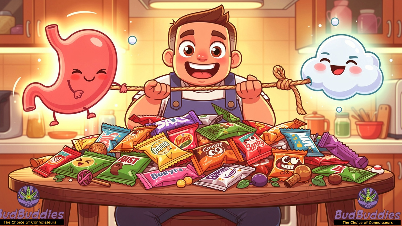 Cartoon characters representing hunger and fullness hormones