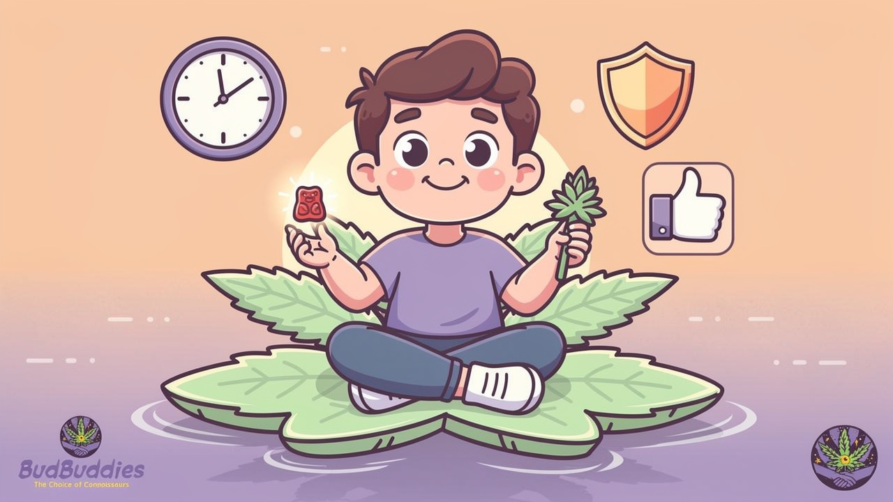 Beginner choosing the right THC product format cartoon