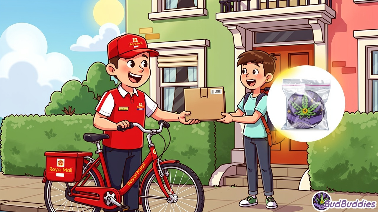 Discreet BudBuddies delivery arriving at UK student accommodation
