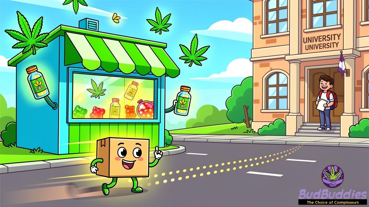 Cartoon cannabis delivery to UK student discreet packaging