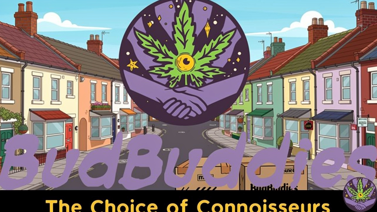 Friendly cartoon courier delivering discreet parcel in the UK