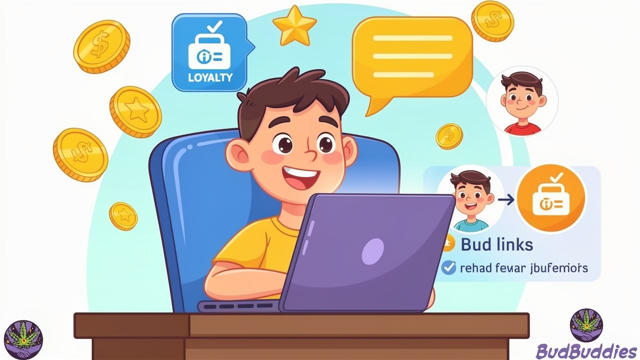 Cartoon student stacking savings and loyalty rewards online