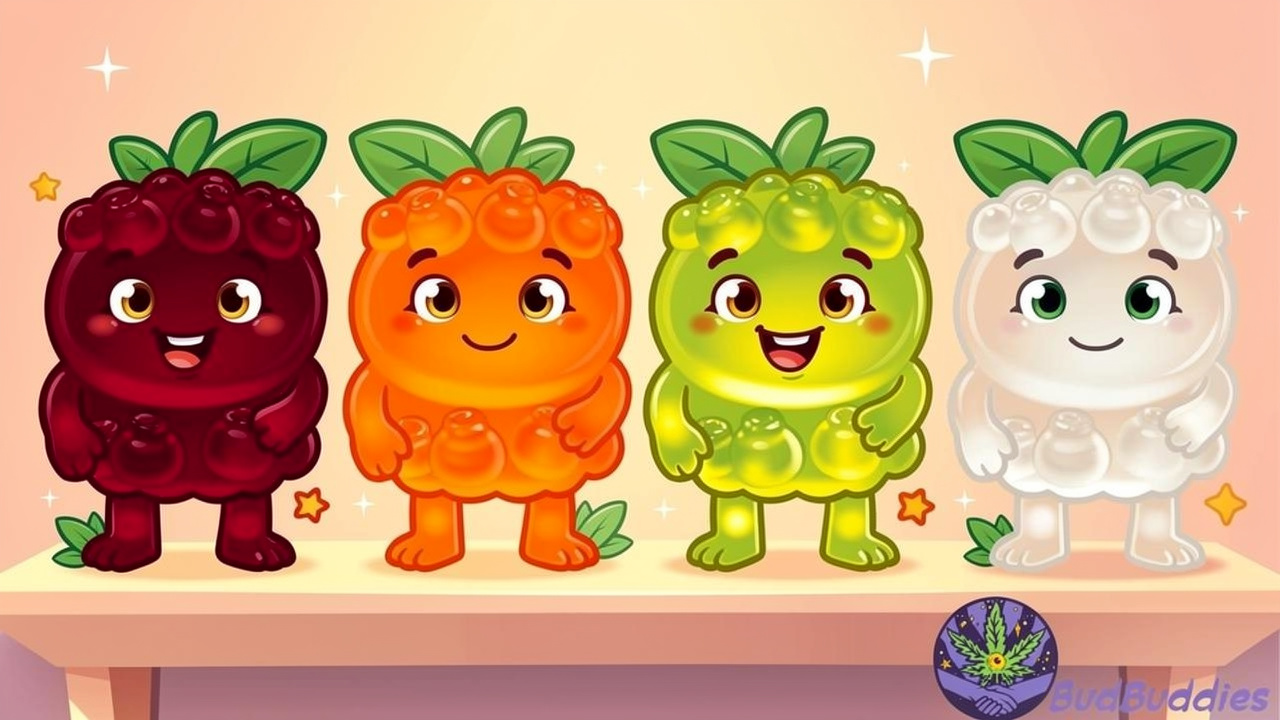 BudBuddies THC gummy range including vegan and sugar-free