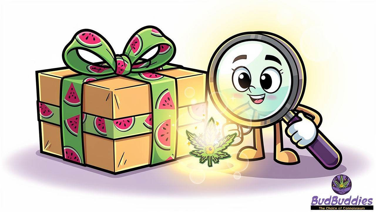 Cartoon lab-tested Watermelon Z delivery illustration