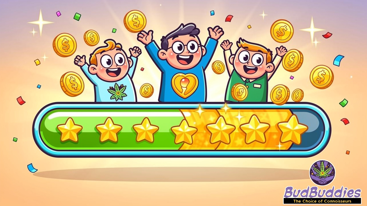 BudPoints loyalty rewards scheme shown as animated progress