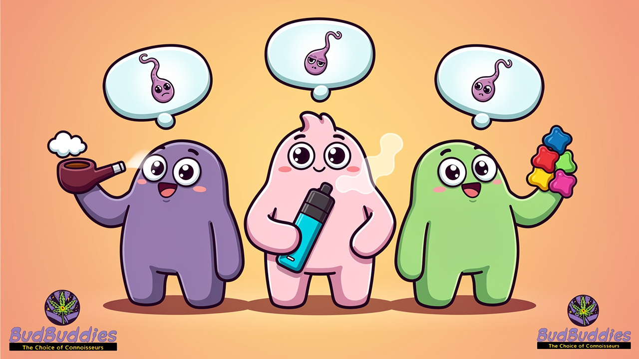 Cartoon characters using smoking, vaping and edibles