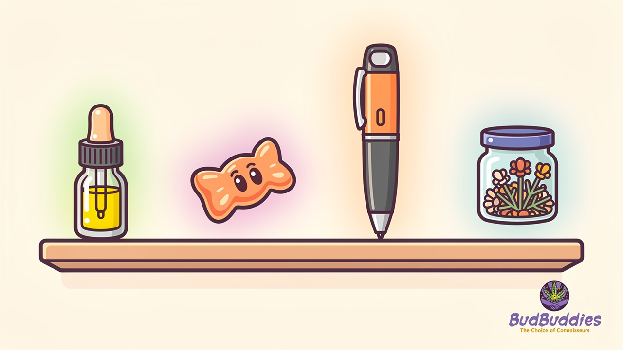 Cartoon cannabis formats suitable for student life