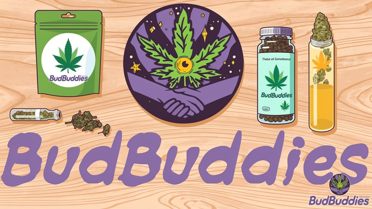 Cartoon flat-lay of different cannabis product formats