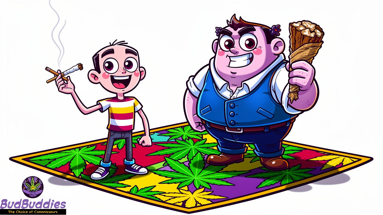 Cartoon characters representing light and heavy rollers