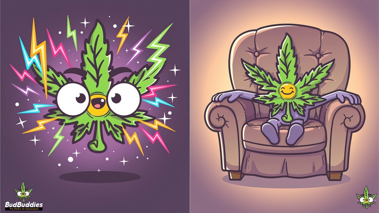Cartoon showing Chemdawg two-stage biphasic high effects