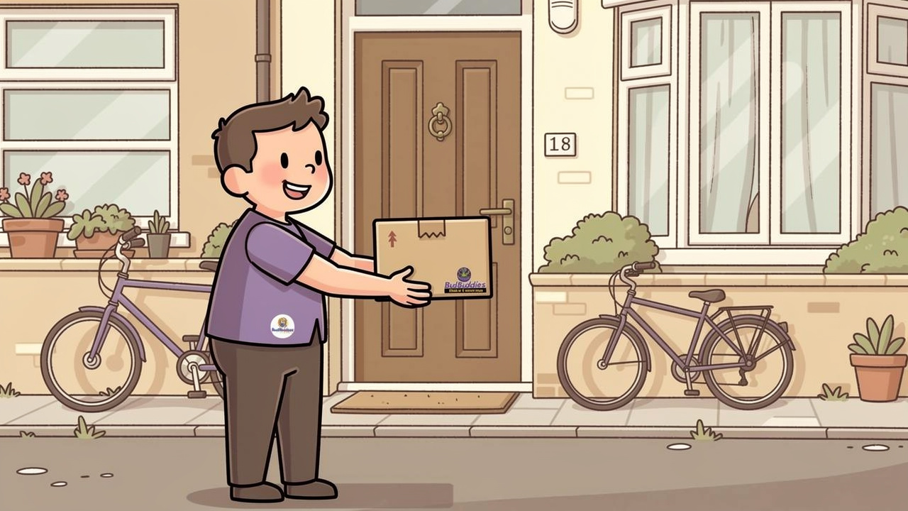 Discreet cannabis parcel delivered to student flat