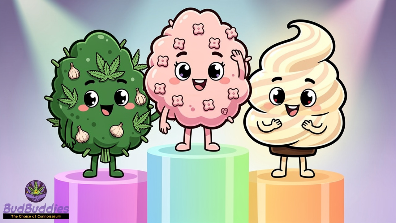 Cartoon comparison of GMO Cookies and other strains