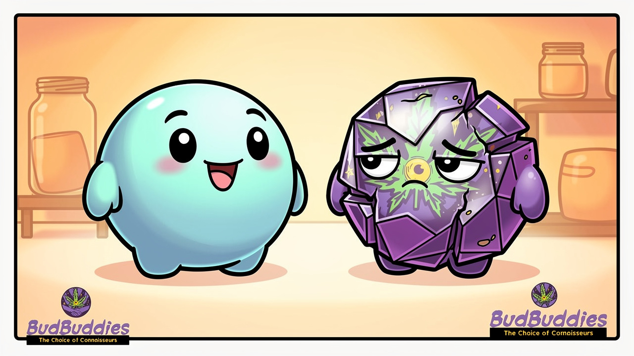 Cartoon comparison of fresh and worn humidity packs