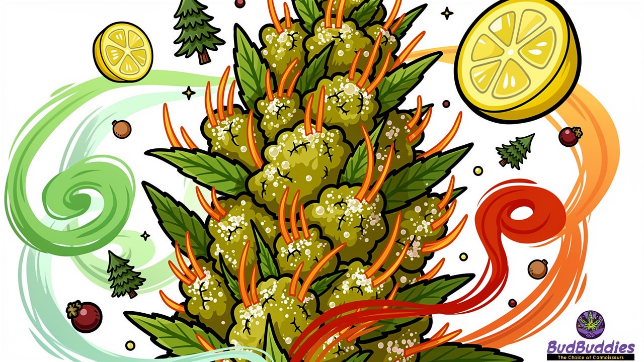 Cartoon bud showing Jack Herer aroma and flavour