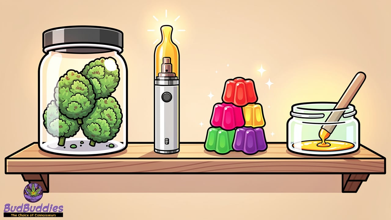 Cartoon comparison of Jack Herer product formats