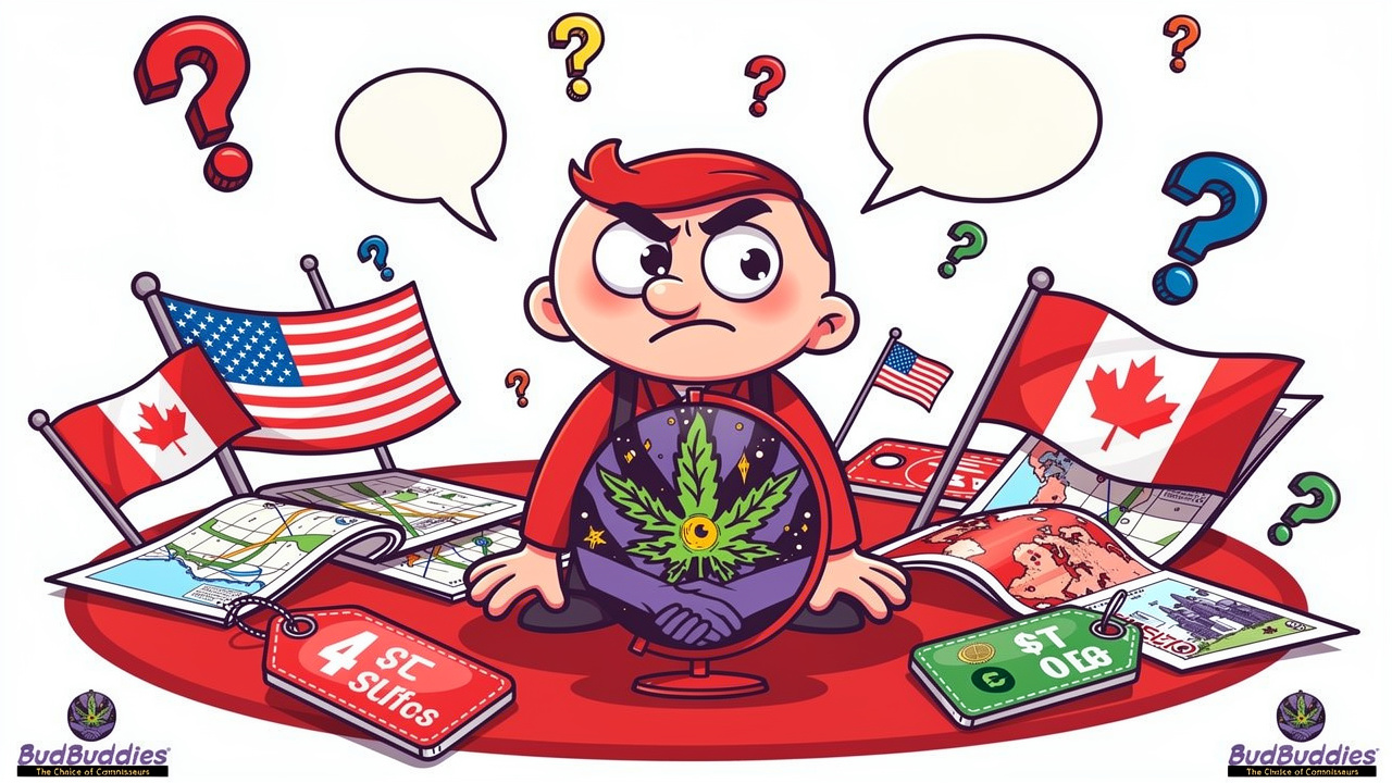 Cartoon character confused by American and Canadian market focus