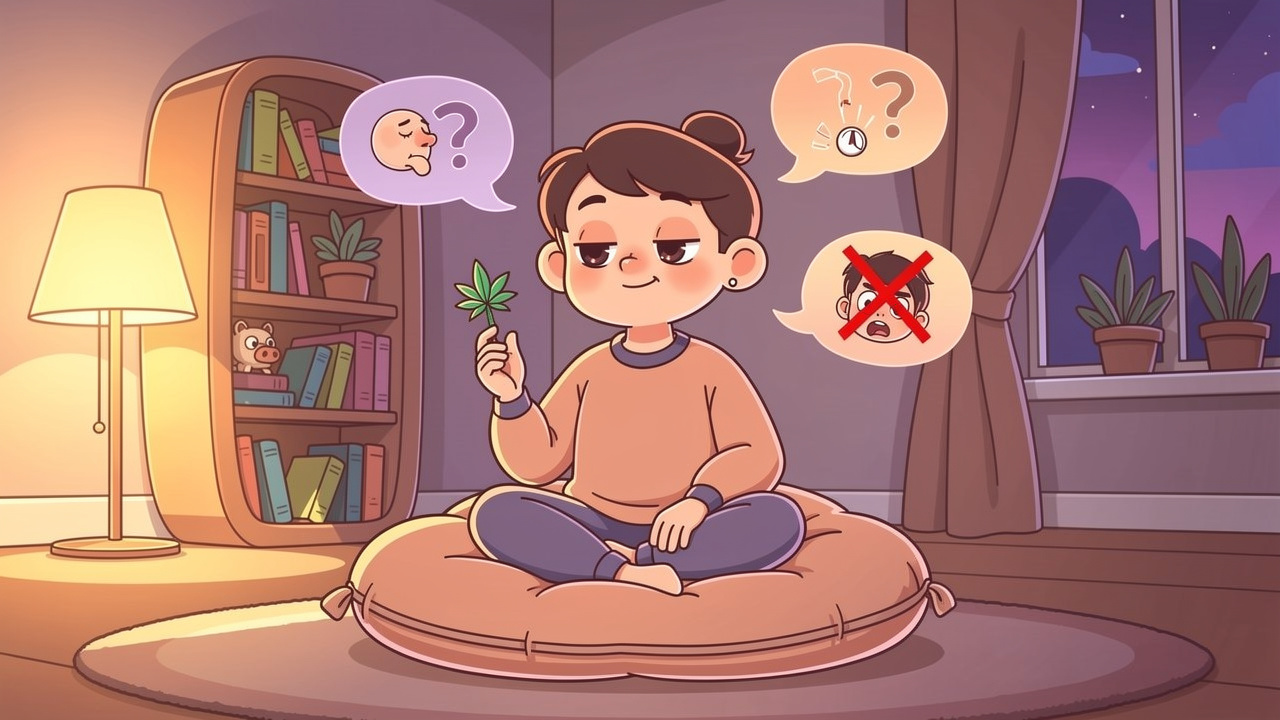 Cartoon character considering common Motorbreath cannabis questions