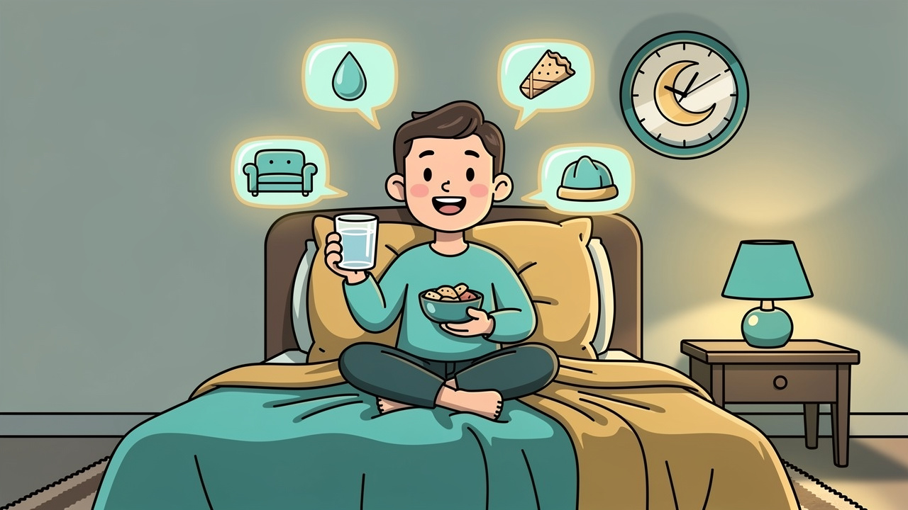 Cartoon character preparing for a safe relaxed cannabis session