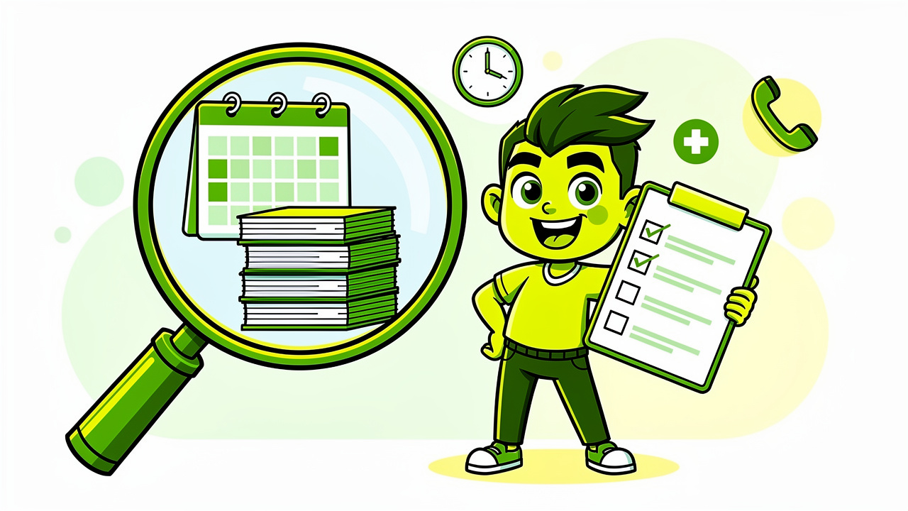 Cartoon character with checklist reducing cannabis clinic waiting time