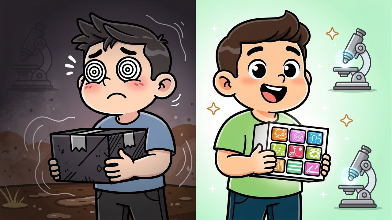Cartoon comparing poor and quality cannabis product choices