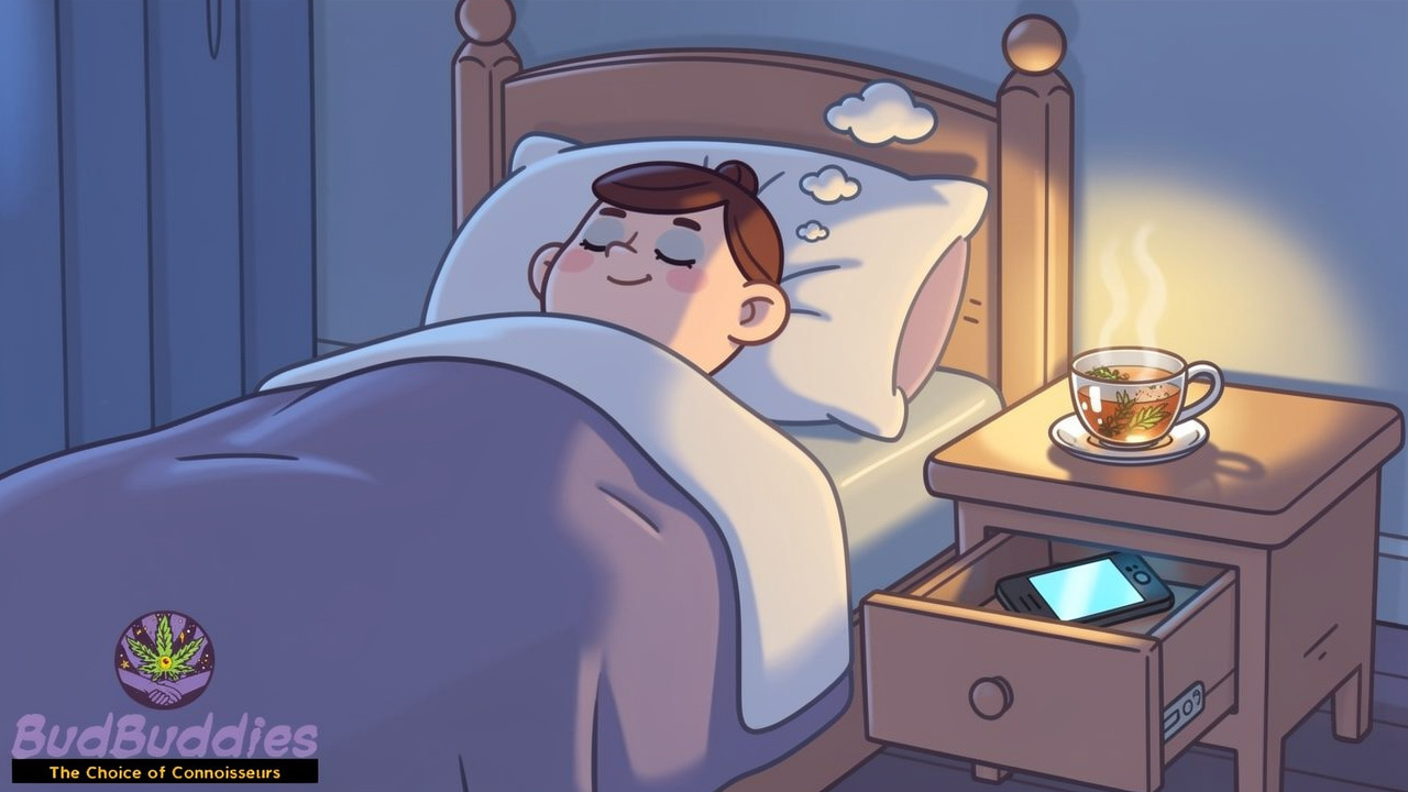 Cartoon bedtime routine easing withdrawal sleep troubles