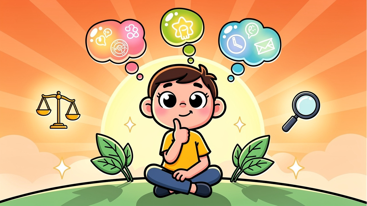 Cartoon character thinking clearly about cannabis value and quality