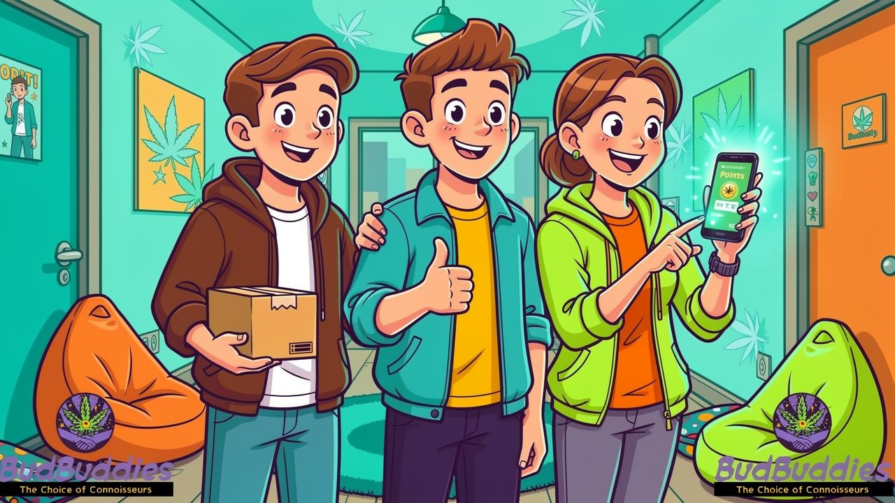 Students receiving discreet cannabis delivery in shared flat