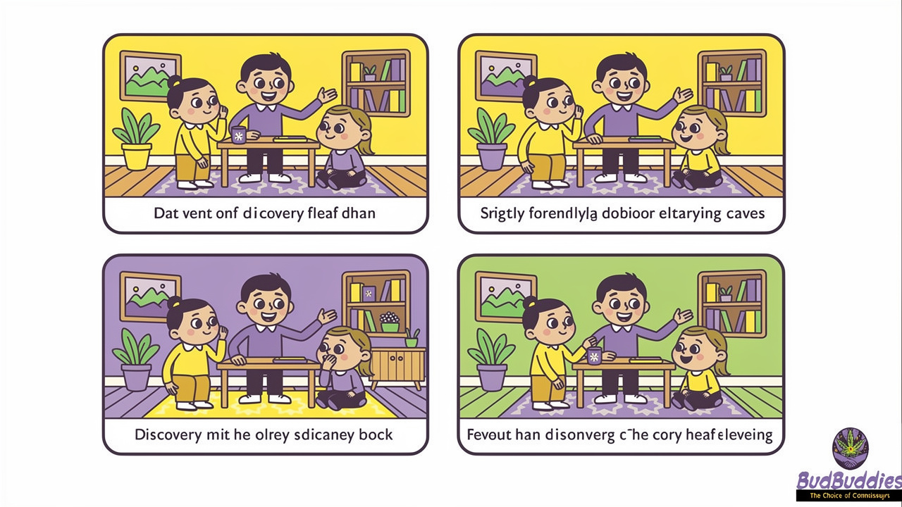 Cartoon showing common ways weed is discovered in flats