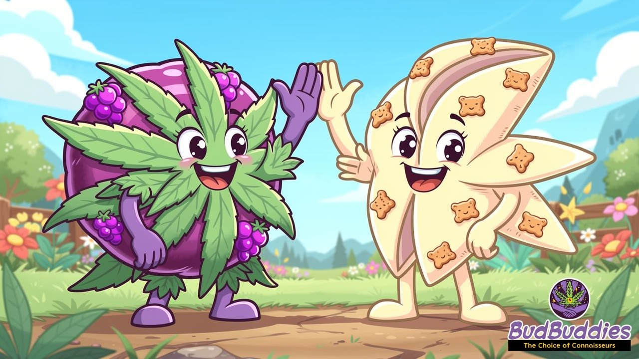 Cartoon parent strains forming Sundae Driver genetics