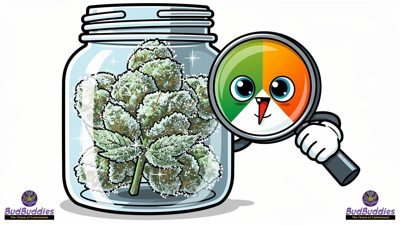 Cartoon strength meter showing cannabis potency levels