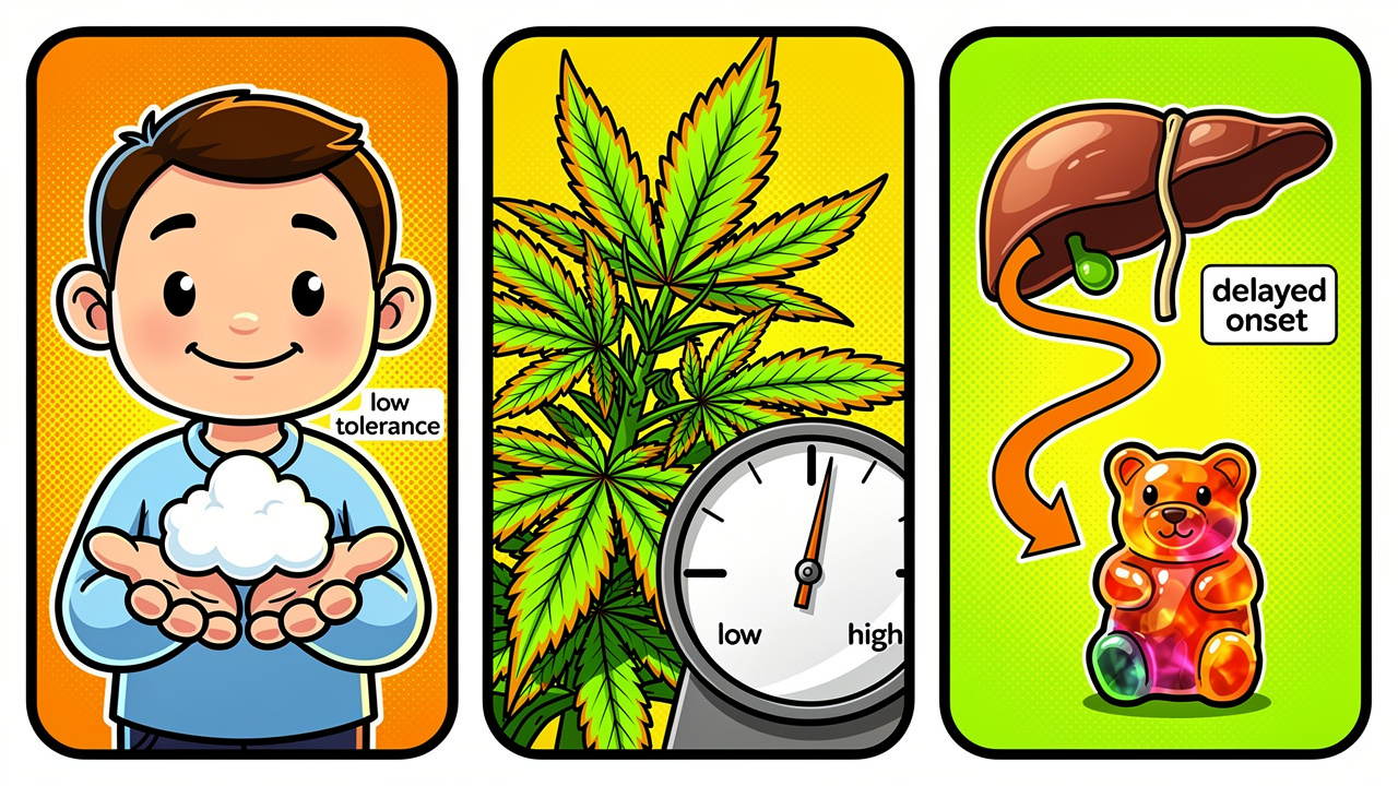 Cartoon panels showing tolerance, potency and format triggers