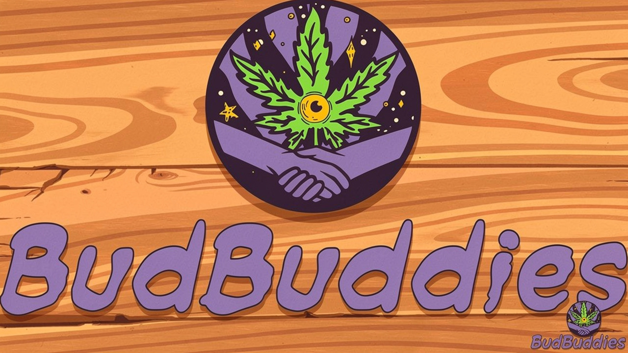 Cartoon flat lay of UK cannabis flower edibles vapes and CBD products