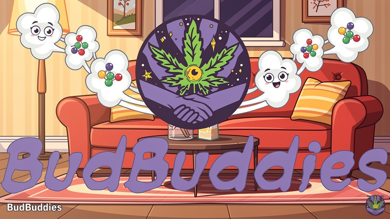 Cartoon smoke particles clinging to indoor fabrics