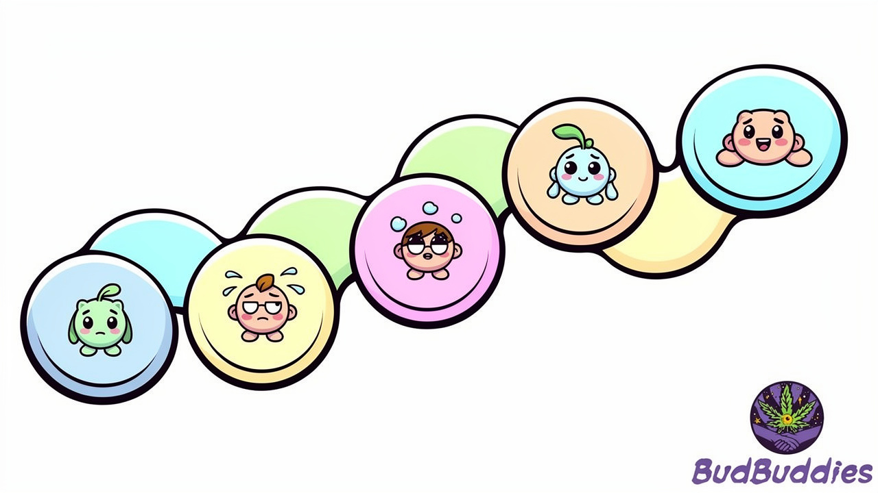 Timeline illustration of cannabis withdrawal symptom progression