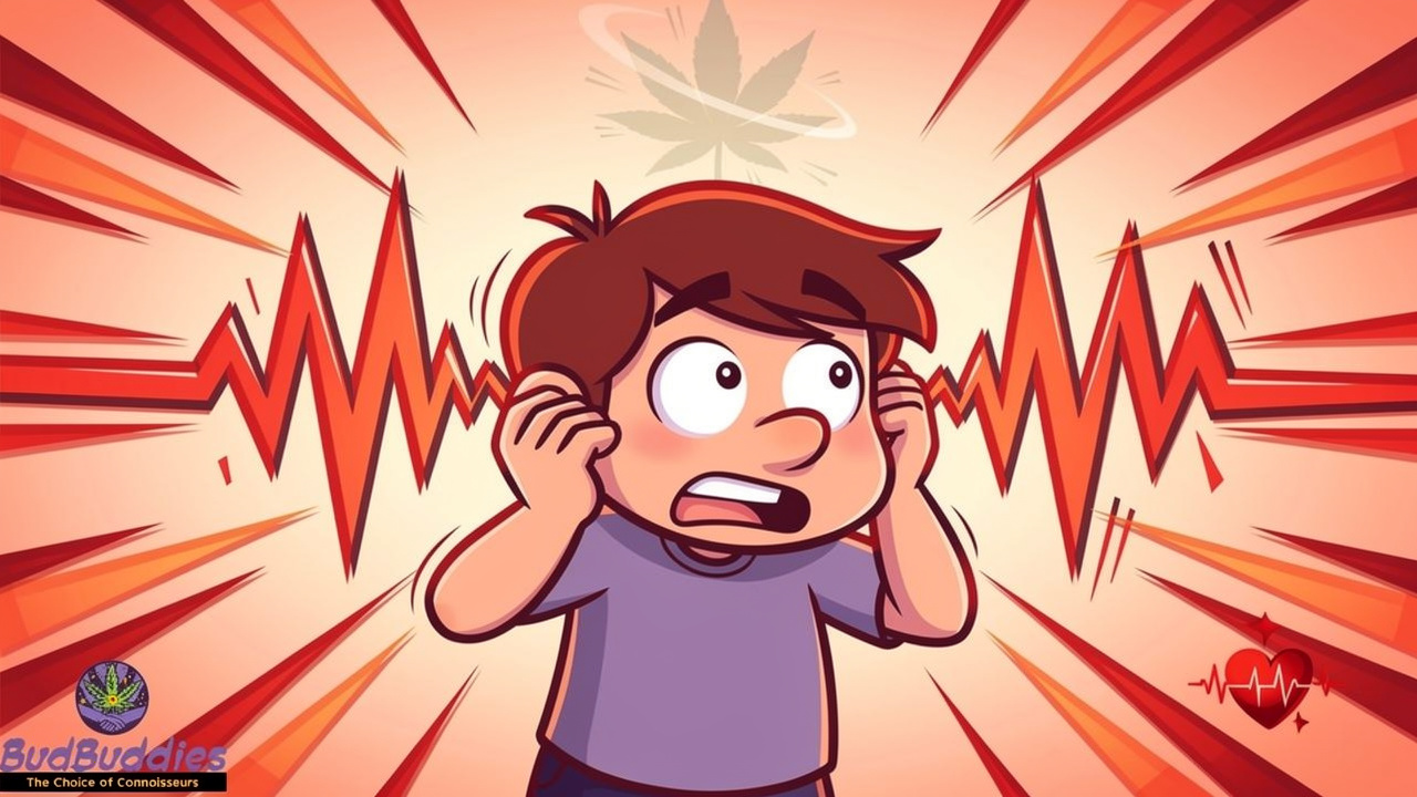 Cartoon character with worsened tinnitus symptoms shown