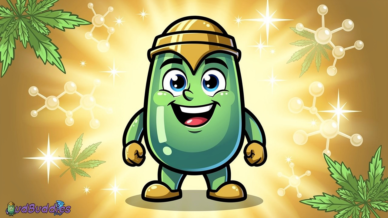 Cartoon character representing moderate to high THC potency levels