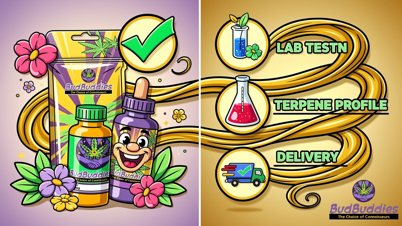 Cartoon comparison showing BudBuddies as a quality alternative option