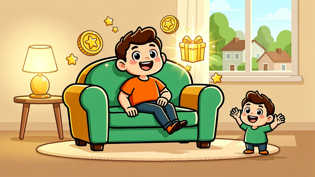 Cartoon characters enjoying cannabis loyalty rewards and referral bonuses