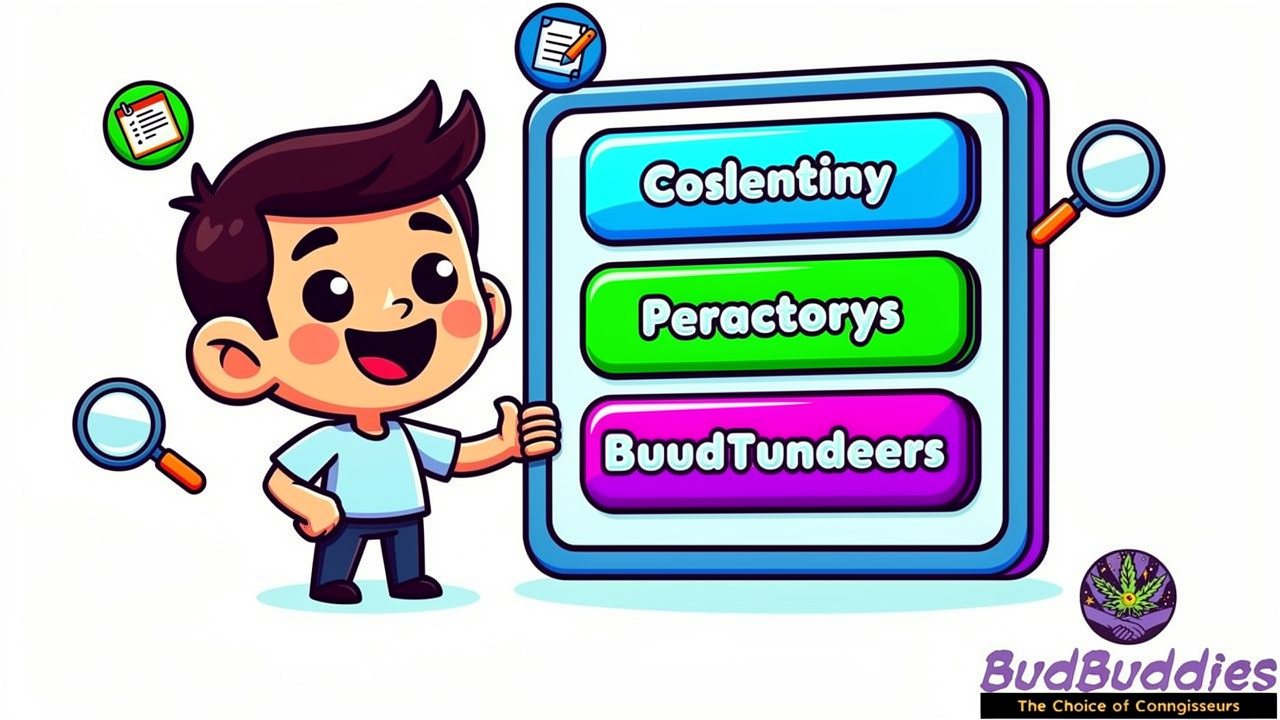 Animated shopper exploring product categories on friendly interface
