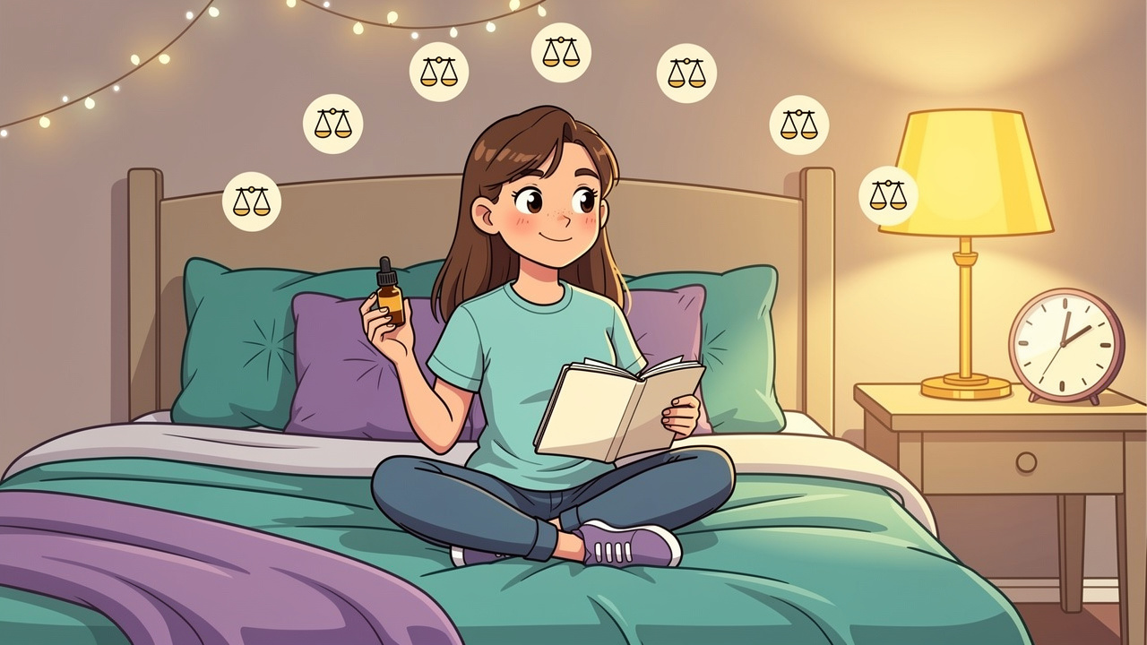 Cartoon woman tracking cannabis dosage for period pain