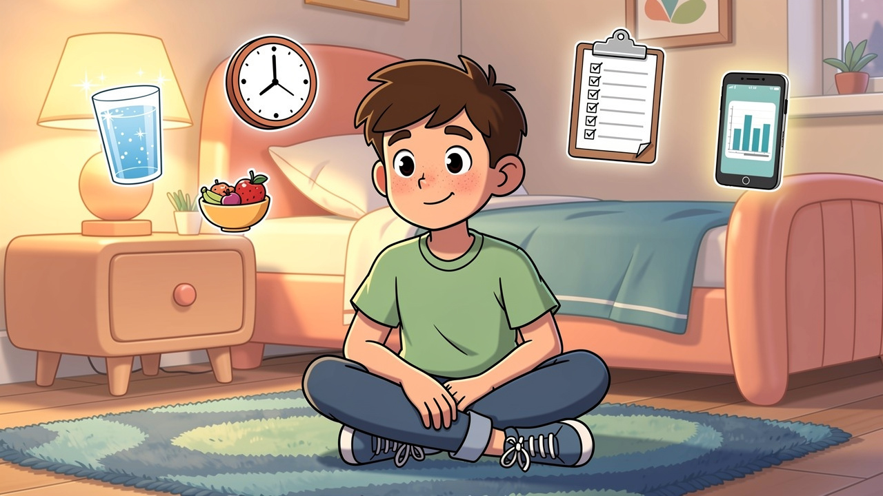 Cartoon student making informed harm reduction choices about cannabis