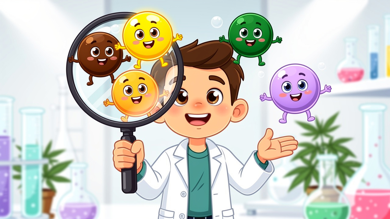Cartoon guide to cannabis strains and terpene profiles